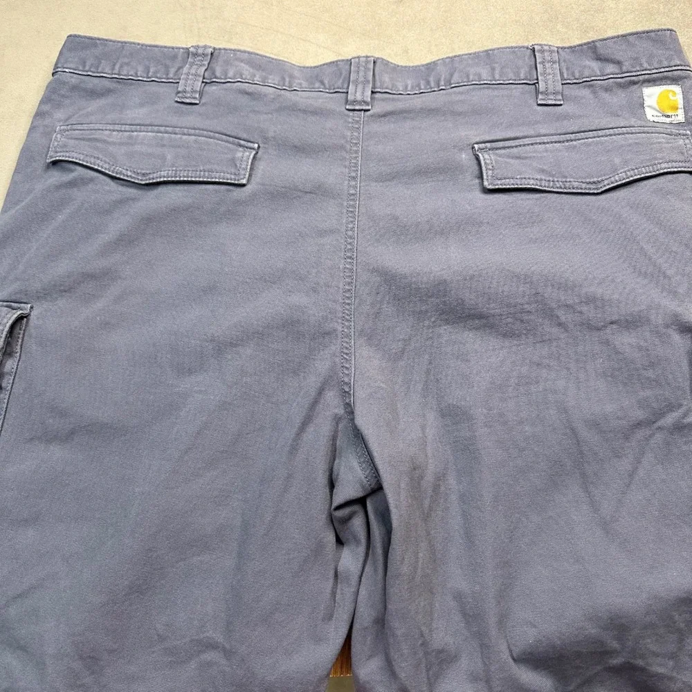 Carhartt Cargo Shorts Mens 44 Blue Relaxed Fit Cotton Canvas Workwear Excellent